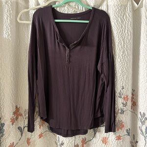 3/$20 Purple Longsleeve Henley